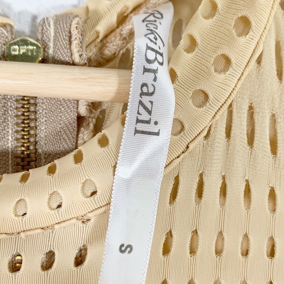 Ricki Brazil Au Naturel Mesh Stirrup Catsuit Jumpsuit Size Small - Picture 8 of 8